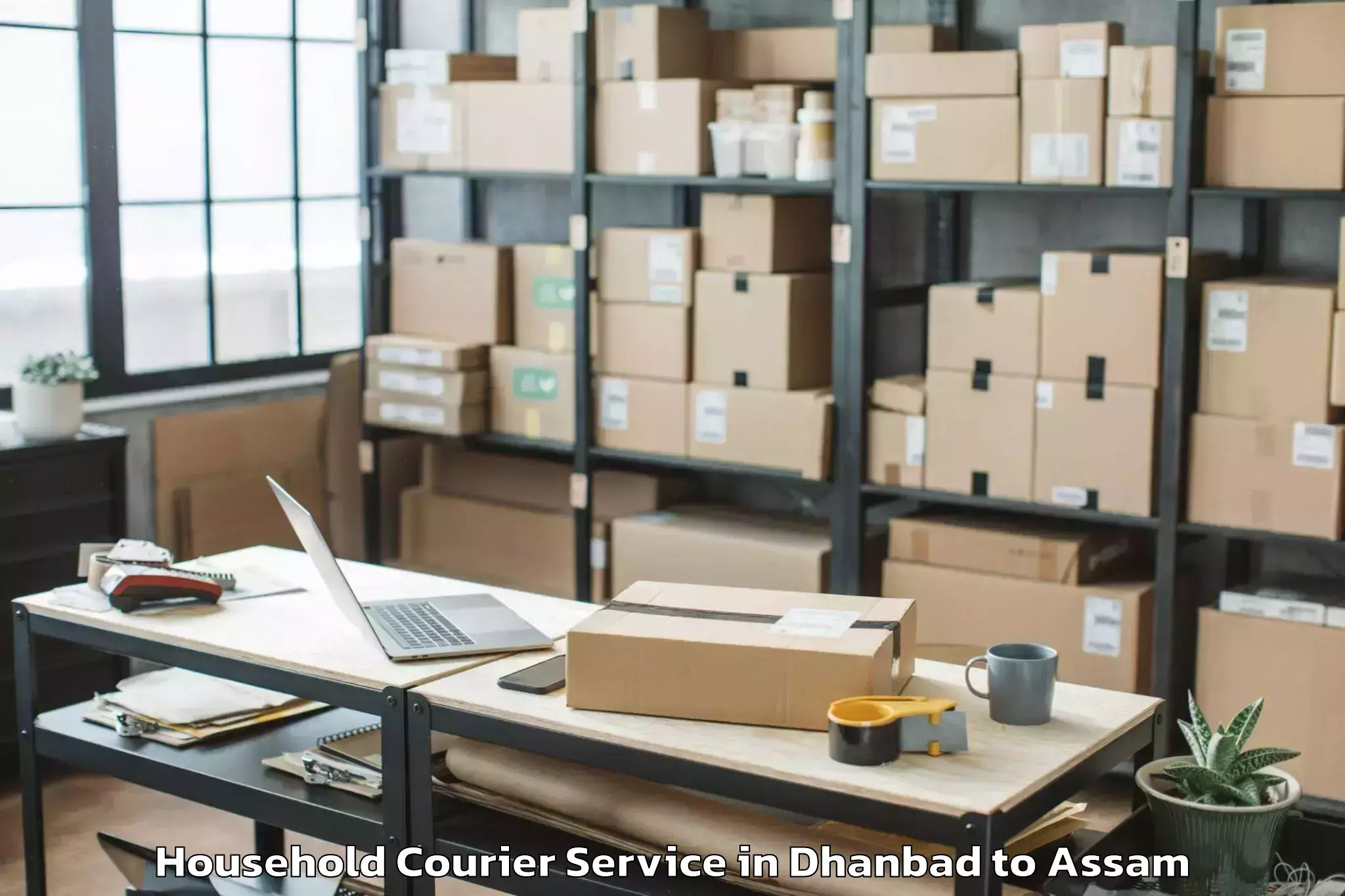 Professional Dhanbad to Sarupeta Household Courier